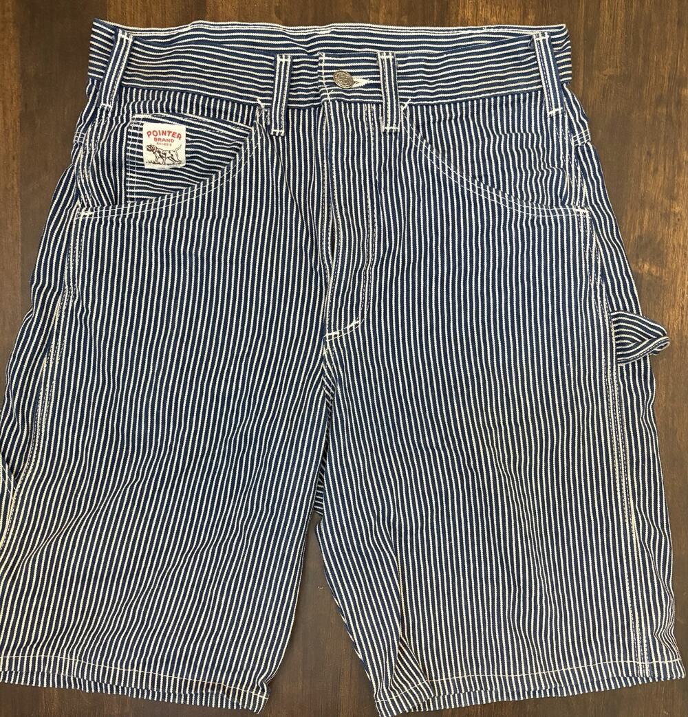Z8 POINTER BRAND Hickory Stripe Painter Shorts Size 30 Made in USA